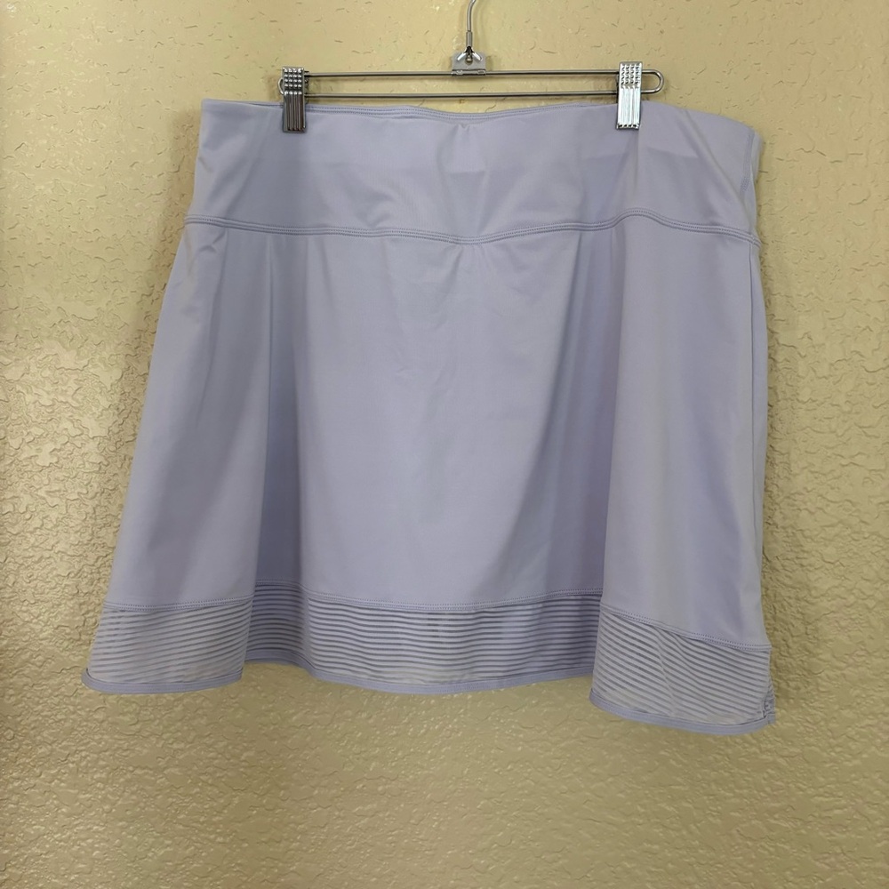 Ideology Womens Plus Lilac Tennis Skirt with Built-In Shorts - Skort Size 1X